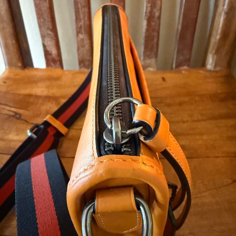 Coach Heritage Small Convertible Butterscotch Leather Crossbody Wristlet Bag - Picture 10 of 15